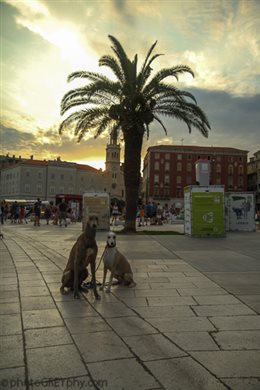 On the beach in Split